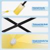 imageYoobure Small Mini Umbrella with Case Light Compact Design Perfect for Travel Lightweight Portable Parasol Outdoor SunampampRain UmbrellasColorful  Yellow