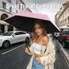 imageYoobure Small Mini Umbrella with Case Light Compact Design Perfect for Travel Lightweight Portable Parasol Outdoor SunampampRain UmbrellasCoral Pink