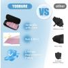 imageYoobure Small Mini Umbrella with Case Light Compact Design Perfect for Travel Lightweight Portable Parasol Outdoor SunampampRain UmbrellasCoral Pink