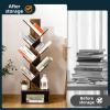 imageYoobure Tree Bookshelf with LED Light 6 Tier Book Shelf Small Bookcase Narrow Bookshelves with Storage Wood Book Case Organizer for CDsBooks FloorStanding Rack for Bedroom Office Rustic BrownRustic Brown