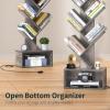 imageYoobure Tree Bookshelf with LED Light 6 Tier Book Shelf Small Bookcase Narrow Bookshelves with Storage Wood Book Case Organizer for CDsBooks FloorStanding Rack for Bedroom Office Rustic BrownGrey