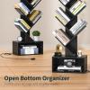 imageYoobure Tree Bookshelf with LED Light 6 Tier Book Shelf Small Bookcase Narrow Bookshelves with Storage Wood Book Case Organizer for CDsBooks FloorStanding Rack for Bedroom Office Rustic BrownBlack