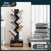 imageYoobure Tree Bookshelf with LED Light 6 Tier Book Shelf Small Bookcase Narrow Bookshelves with Storage Wood Book Case Organizer for CDsBooks FloorStanding Rack for Bedroom Office Rustic BrownBlack