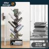 imageYoobure Tree Bookshelf with LED Light 6 Tier Book Shelf Small Bookcase Narrow Bookshelves with Storage Wood Book Case Organizer for CDsBooks FloorStanding Rack for Bedroom Office Rustic BrownGrey