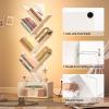 imageYoobure Tree Bookshelf with LED Light 6 Tier Book Shelf Small Bookcase Narrow Bookshelves with Storage Wood Book Case Organizer for CDsBooks FloorStanding Rack for Bedroom Office Rustic BrownWhite