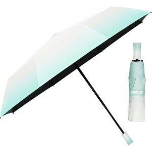 imageYoobure Small Mini Umbrella with Case Light Compact Design Perfect for Travel Lightweight Portable Parasol Outdoor SunampampRain UmbrellasColorful  Sky Blue