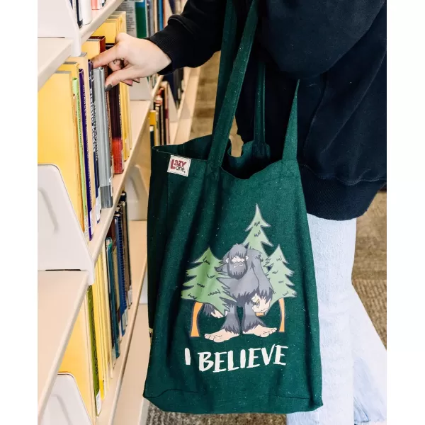 Lazy One Canvas Tote Bag Novelty Tote Bag for Women and Men Reusable Shopping Bags Perfect for Shopping Travel and WorkBigfoot