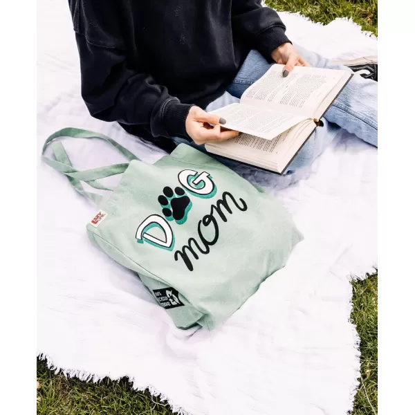 Lazy One Canvas Tote Bag Novelty Tote Bag for Women and Men Reusable Shopping Bags Perfect for Shopping Travel and WorkDog Mom