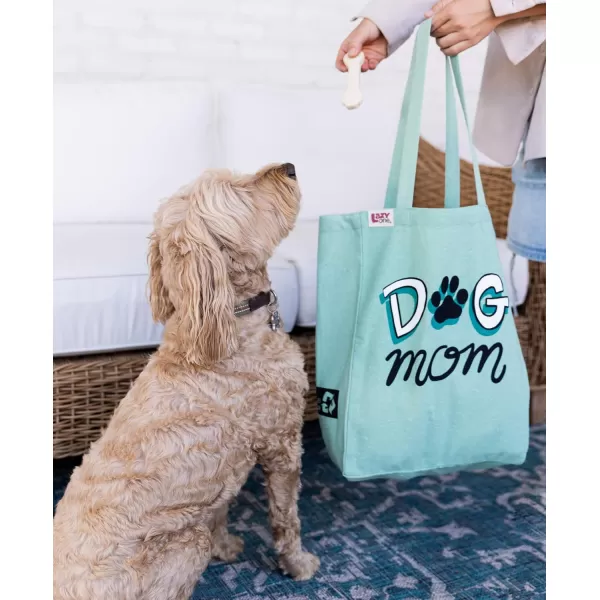 Lazy One Canvas Tote Bag Novelty Tote Bag for Women and Men Reusable Shopping Bags Perfect for Shopping Travel and WorkDog Mom