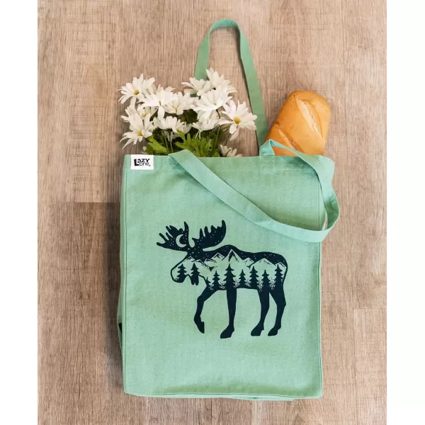 Lazy One Canvas Tote Bag Novelty Tote Bag for Women and Men Reusable Shopping Bags Perfect for Shopping Travel and WorkMountain Moose