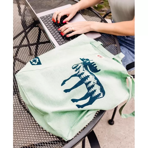 Lazy One Canvas Tote Bag Novelty Tote Bag for Women and Men Reusable Shopping Bags Perfect for Shopping Travel and WorkMountain Moose