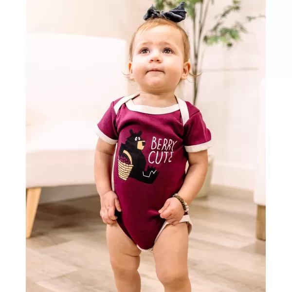 Lazy One Cute Unisex Baby Bodysuit Cute Animal Designs 618 MonthsBeary Cute Infant Onepiece