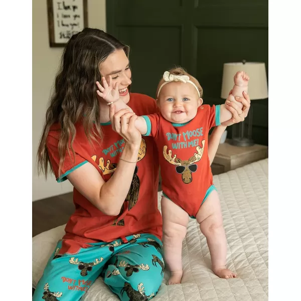 Lazy One Cute Unisex Baby Bodysuit Cute Animal Designs 618 MonthsDont Moose Infant Onepiece
