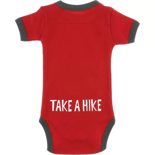 Lazy One Cute Unisex Baby Bodysuit Cute Animal Designs 618 MonthsHappy Camper Infant Onepiece