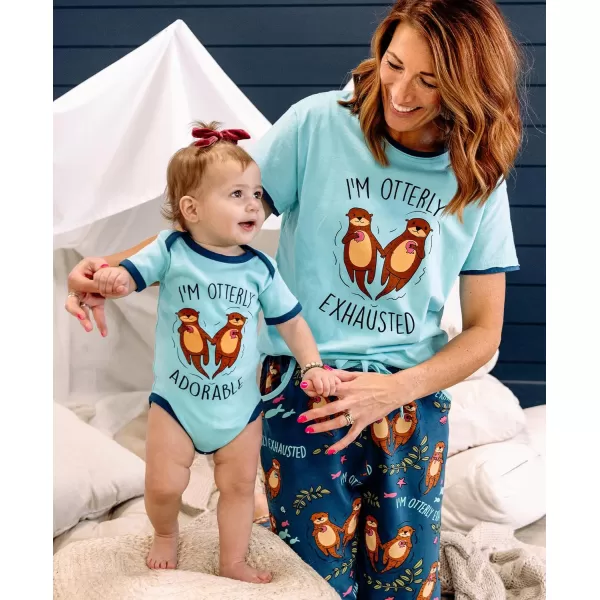Lazy One Cute Unisex Baby Bodysuit Cute Animal Designs 618 MonthsIm Otterly Adorable Infant Onepiece