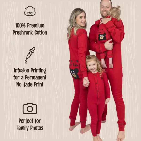 Lazy One Flapjacks Matching Christmas Pajamas for the Dog Baby ampamp Kids Teens and AdultsBear Bum Flapjack Onesie