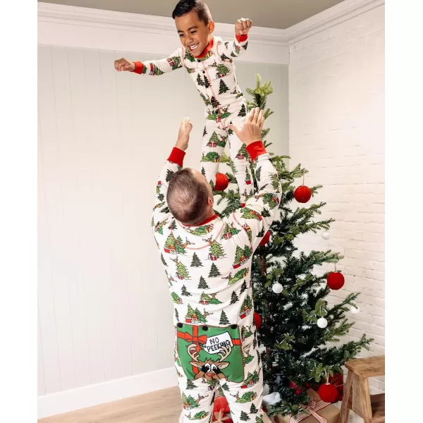 Lazy One Flapjacks Matching Christmas Pajamas for the Dog Baby ampamp Kids Teens and AdultsReindeer No Peeking Flapjack