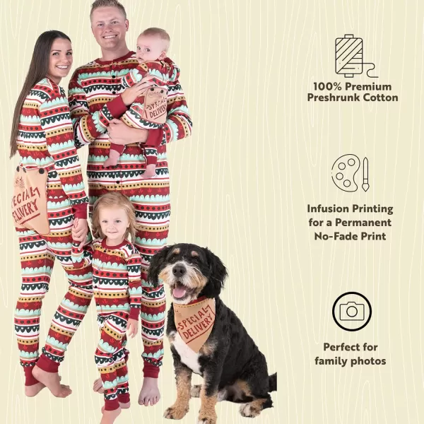 Lazy One Flapjacks Matching Christmas Pajamas for the Dog Baby ampamp Kids Teens and AdultsSpecial Delivery Flapjack Onesie