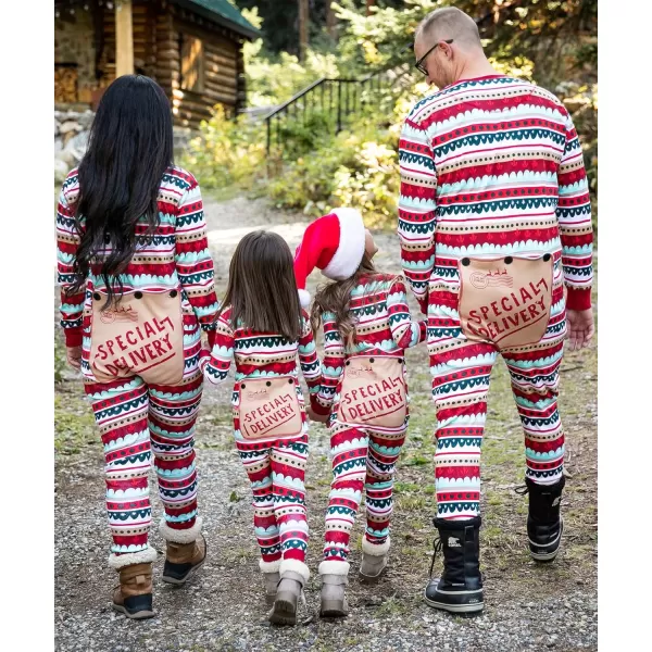 Lazy One Flapjacks Matching Christmas Pajamas for the Dog Baby ampamp Kids Teens and AdultsSpecial Delivery Flapjack Onesie