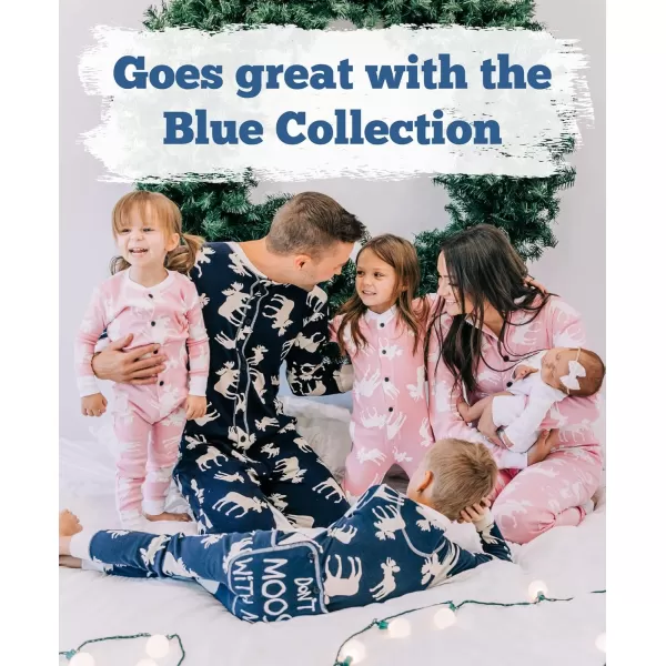 Lazy One Flapjacks Matching Pajamas for The Dog Baby Kids Teens and AdultsClassic Moose Pink Flapjack Onsie