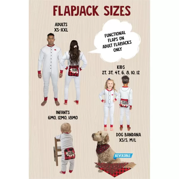 Lazy One Flapjacks Matching Pajamas for The Dog Baby Kids Teens and AdultsGrey Bear Flapjack Onesie