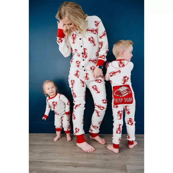 Lazy One Flapjacks Matching Pajamas for The Dog Baby Kids Teens and AdultsLobster Trap Door Flapjack Onesie