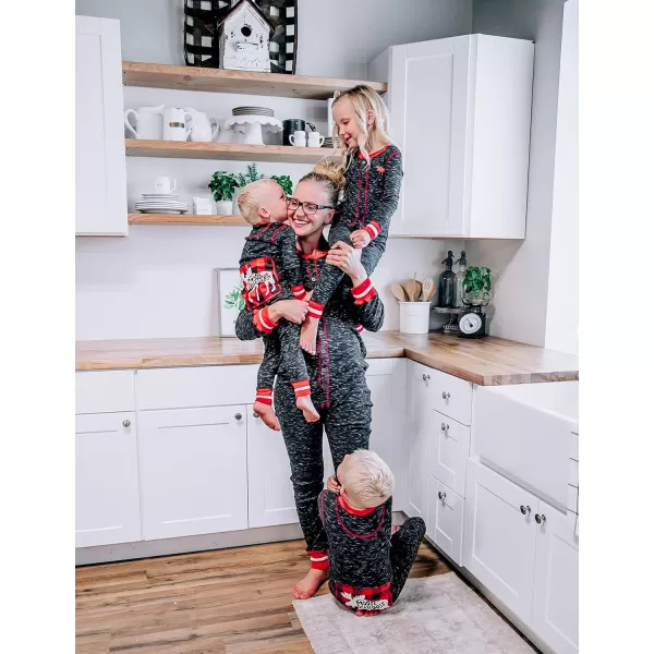 Lazy One Flapjacks Matching Pajamas for The Dog Baby Kids Teens and AdultsPlaid Moose Caboose Flapjack Onsie