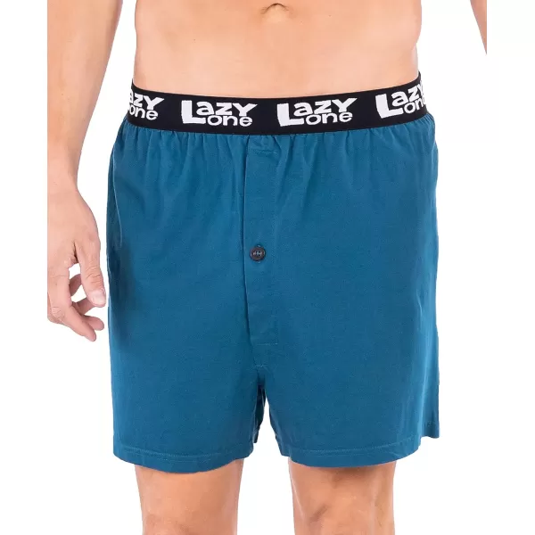 Lazy One Funny Animal Boxers Humorous Underwear Novelty Boxer Shorts Gag Gifts for MenBlue Bed Hog Boxers