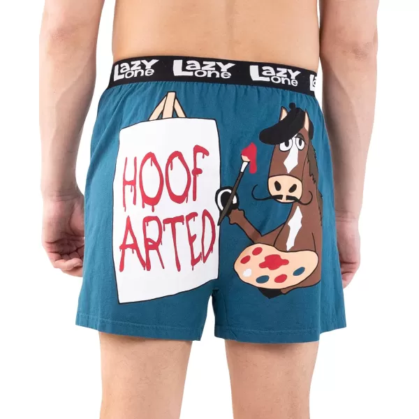 Lazy One Funny Animal Boxers Humorous Underwear Novelty Boxer Shorts Gag Gifts for MenBlue Hoof Arted Boxers
