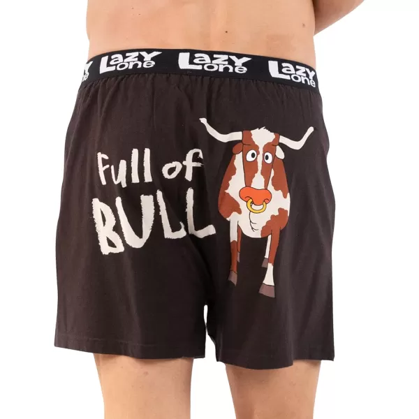 Lazy One Funny Animal Boxers Humorous Underwear Novelty Boxer Shorts Gag Gifts for MenBull Dozer Boxers
