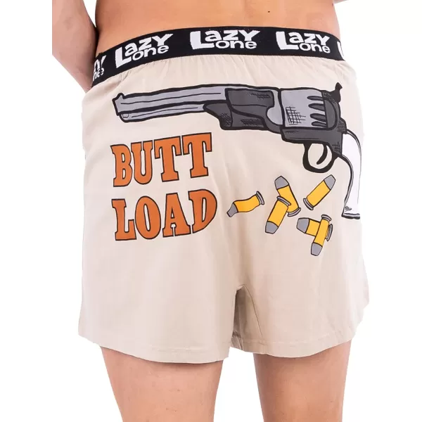 Lazy One Funny Animal Boxers Humorous Underwear Novelty Boxer Shorts Gag Gifts for MenButt Load Tan Boxers