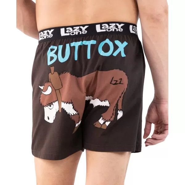 Lazy One Funny Animal Boxers Humorous Underwear Novelty Boxer Shorts Gag Gifts for MenButt Ox Boxers