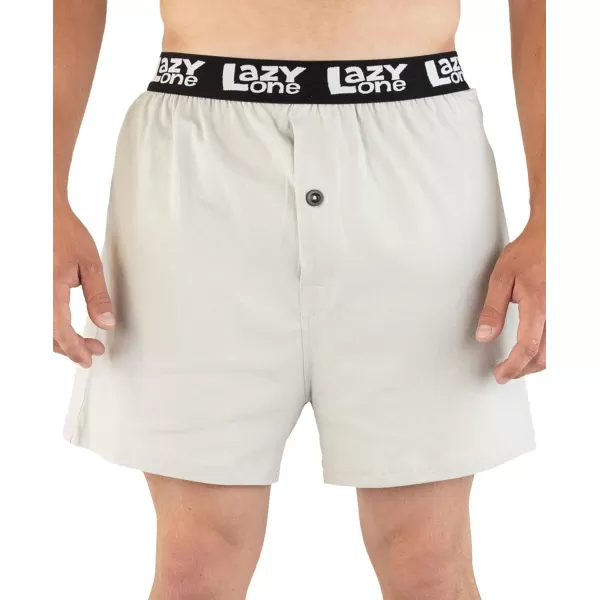 Lazy One Funny Animal Boxers Humorous Underwear Novelty Boxer Shorts Gag Gifts for MenButt Ox Grey Boxers