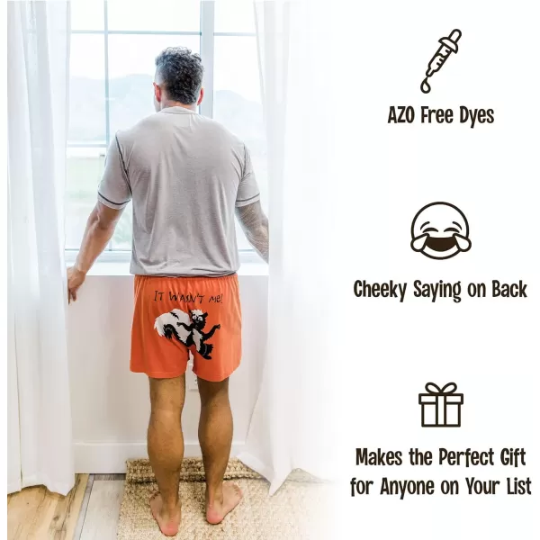 Lazy One Funny Animal Boxers Humorous Underwear Novelty Boxer Shorts Gag Gifts for MenGoodnight Deer Boxers