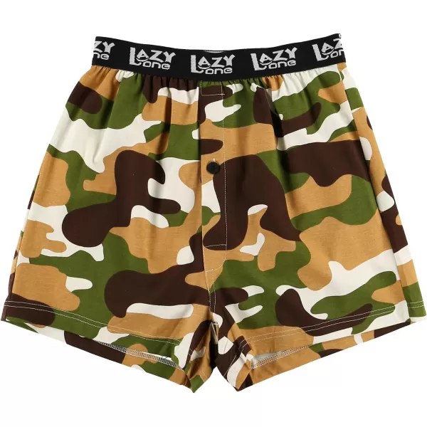 Lazy One Funny Animal Boxers Humorous Underwear Novelty Boxer Shorts Gag Gifts for MenGoodnight Deer Boxers