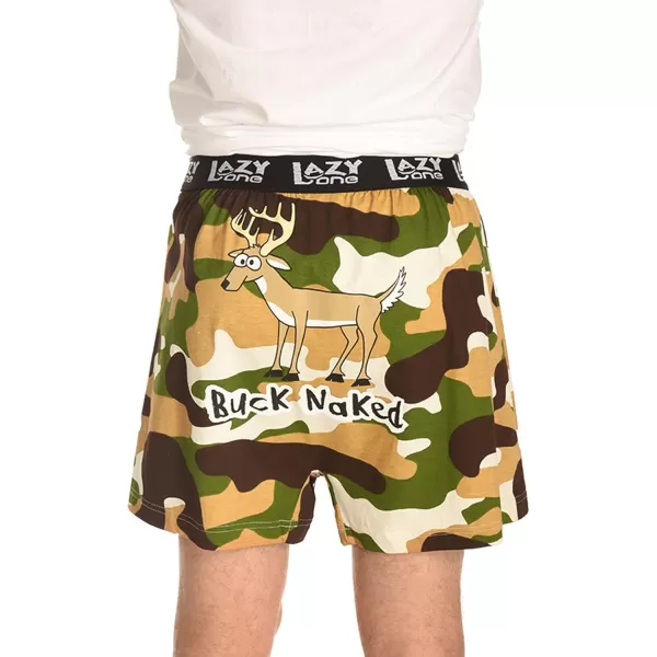 Lazy One Funny Animal Boxers Humorous Underwear Novelty Boxer Shorts Gag Gifts for MenGoodnight Deer Boxers