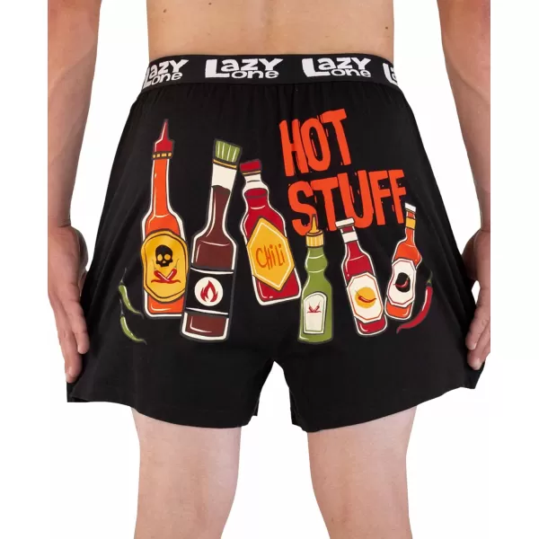 Lazy One Funny Animal Boxers Humorous Underwear Novelty Boxer Shorts Gag Gifts for MenHot Stuff Boxers