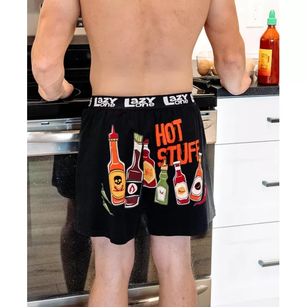 Lazy One Funny Animal Boxers Humorous Underwear Novelty Boxer Shorts Gag Gifts for MenHot Stuff Boxers
