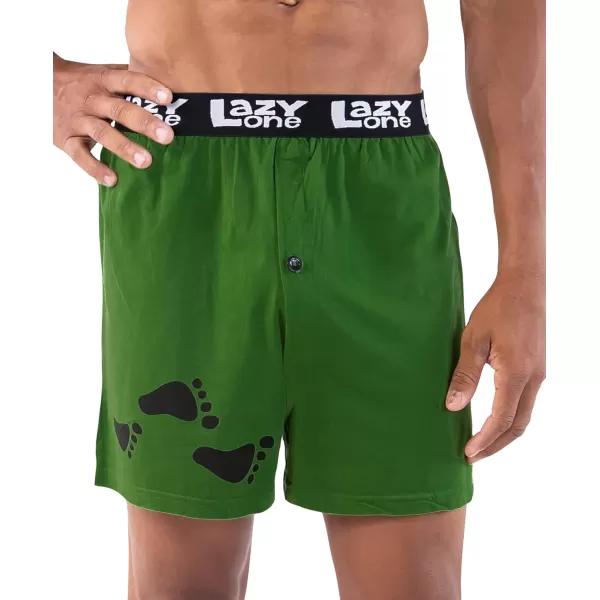 Lazy One Funny Animal Boxers Humorous Underwear Novelty Boxer Shorts Gag Gifts for MenI Believe Bigfoot Boxers