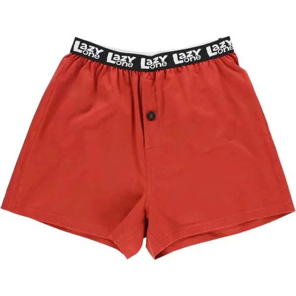 Lazy One Funny Animal Boxers Humorous Underwear Novelty Boxer Shorts Gag Gifts for MenRed Pull My Finger Boxers