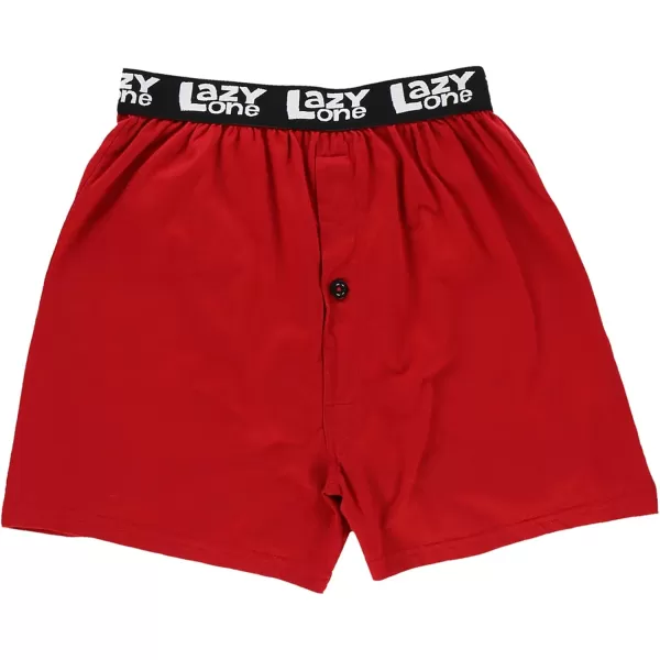 Lazy One Funny Animal Boxers Humorous Underwear Novelty Boxer Shorts Gag Gifts for MenRed Smokin Hot Boxers