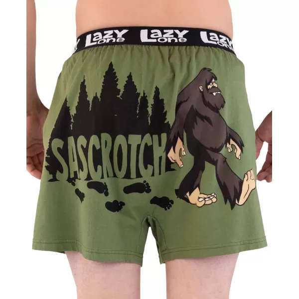 Lazy One Funny Animal Boxers Humorous Underwear Novelty Boxer Shorts Gag Gifts for MenSascrotch Boxer