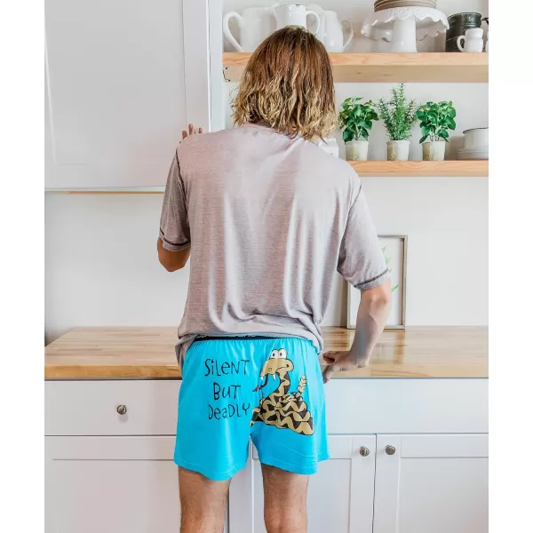 Lazy One Funny Animal Boxers Humorous Underwear Novelty Boxer Shorts Gag Gifts for MenSilent But Deadly Snake Boxers