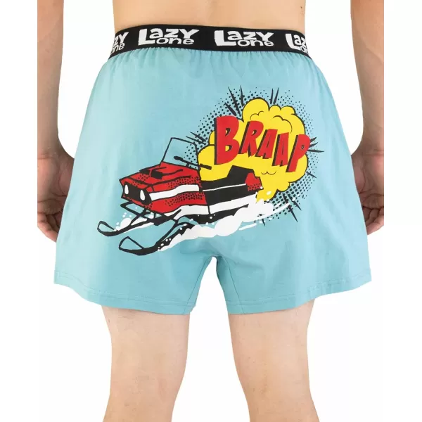 Lazy One Funny Animal Boxers Humorous Underwear Novelty Boxer Shorts Gag Gifts for MenSnowmobile