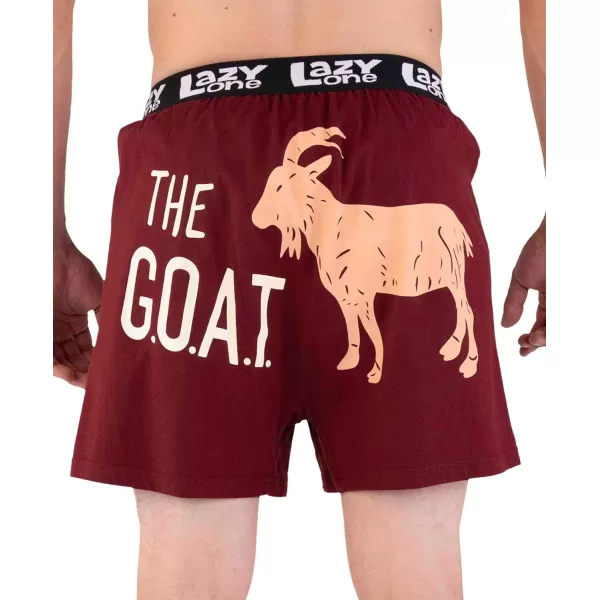 Lazy One Funny Animal Boxers Humorous Underwear Novelty Boxer Shorts Gag Gifts for MenThe Goat Boxers