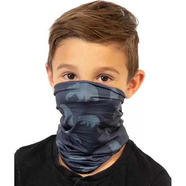 Lazy One Kids Neck Gaiter Face Mask Multifunctional Scarf Headband or BandanaBlue Bear Neck Gaiter