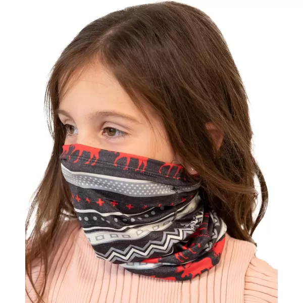 Lazy One Kids Neck Gaiter Face Mask Multifunctional Scarf Headband or BandanaCabin Bear Neck Gaiter