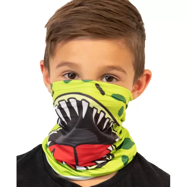 Lazy One Kids Neck Gaiter Face Mask Multifunctional Scarf Headband or BandanaDino Neck Gaiter