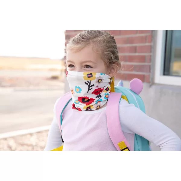 Lazy One Kids Neck Gaiter Face Mask Multifunctional Scarf Headband or BandanaFlower Neck Gaiter