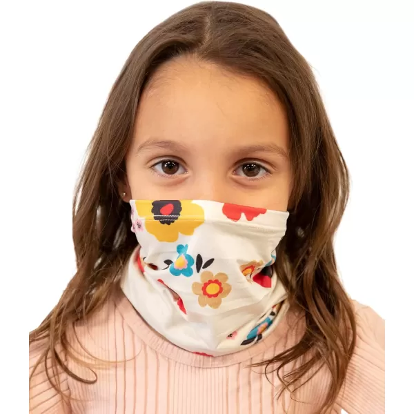Lazy One Kids Neck Gaiter Face Mask Multifunctional Scarf Headband or BandanaFlower Neck Gaiter